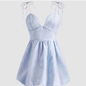 New Floral Emboirdered Mini Dress